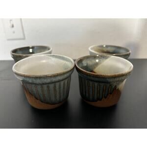 Robert Maxwell  4 Cups Pottery Craft USA Vintage Mid Century MCM